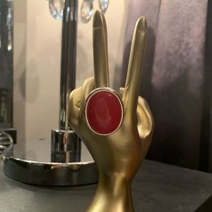 WHBM Apricot Stone Elastic Band Ring